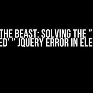 Slaying the Beast: Solving the ” ‘$ is not defined’ ” JQuery error in Electron